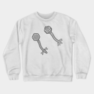 Lambda Bacteriophage Line Drawing Crewneck Sweatshirt